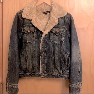 Vintage Earl Jean Sherpa lined denim jacket